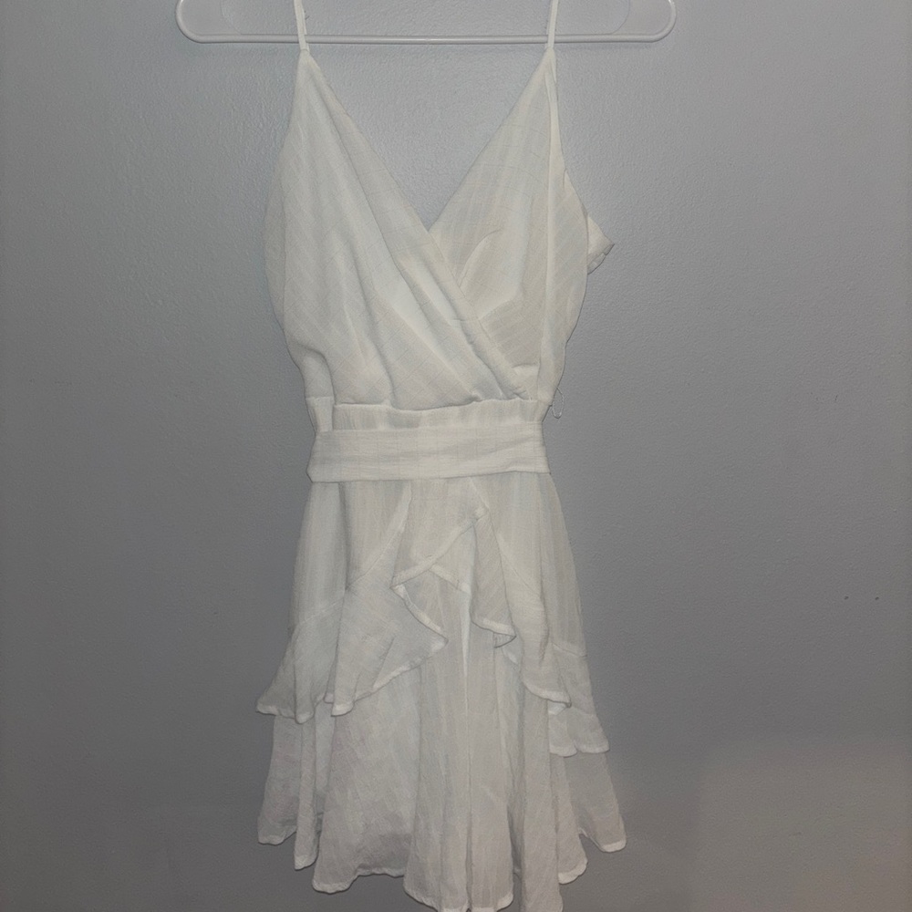 Altar'd State White Asymmetrical Dress